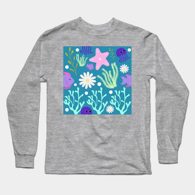 Swim Little Fishy Long Sleeve T-Shirt by GemmasGems